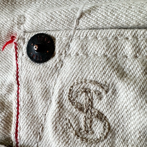 Todd Snyder Slim Japanese Selvedge Denim White Ecru Made In USA Like New Tag 32 - Picture 10 of 16